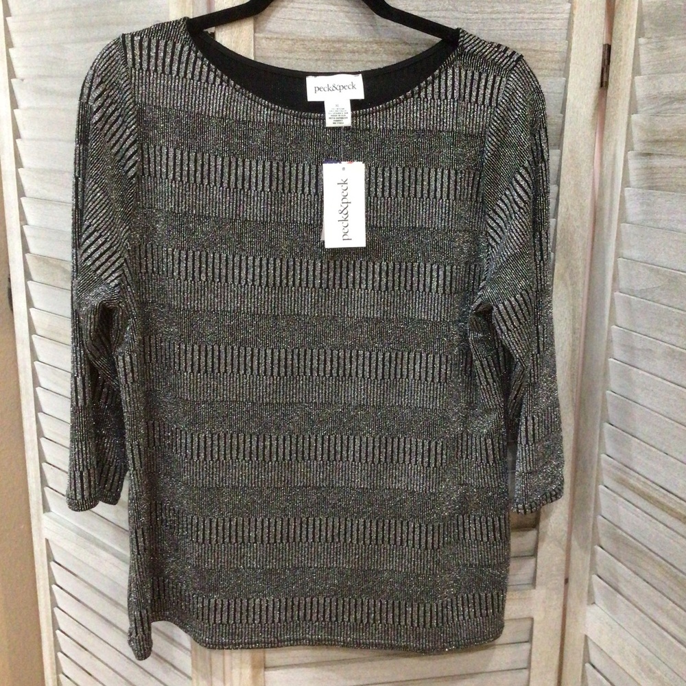 NWT Peck and Peck shimmer top